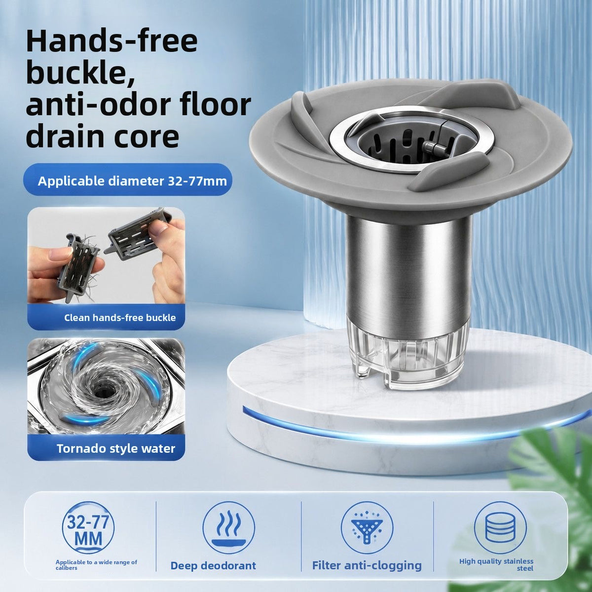 Magnetic Detachable Deodorizing Drain Strainer Core