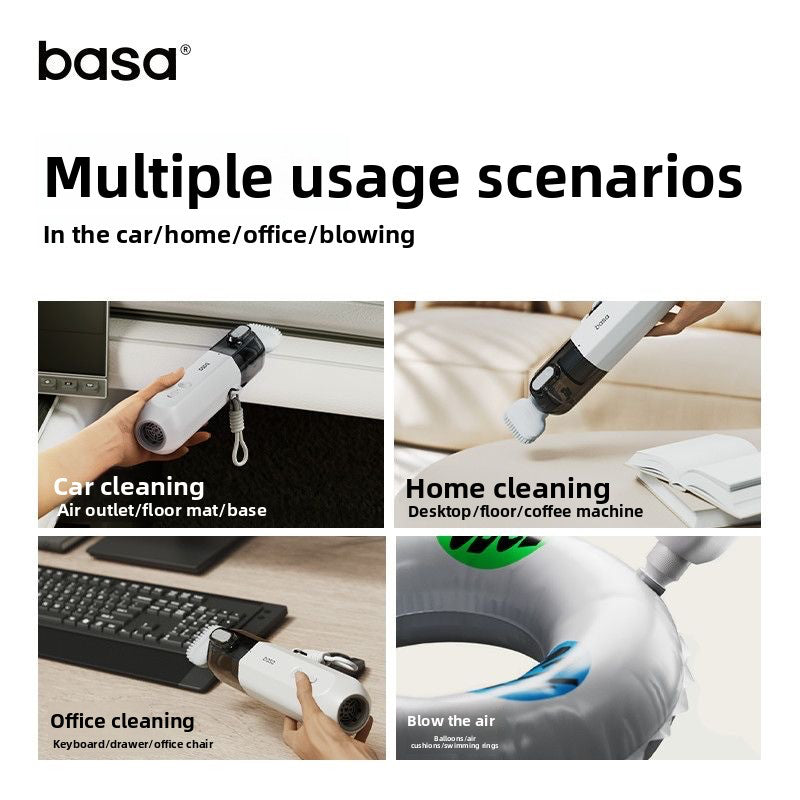 Basa Cordless Handheld Car Vacuum Cleaner, High Suction, 2-in-1 Blower & Vacuum for Car and Home